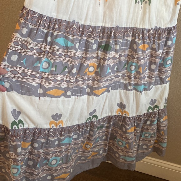 Magazine Floral Print Strapless Maxi Dress / Size Large - Picture 2 of 11